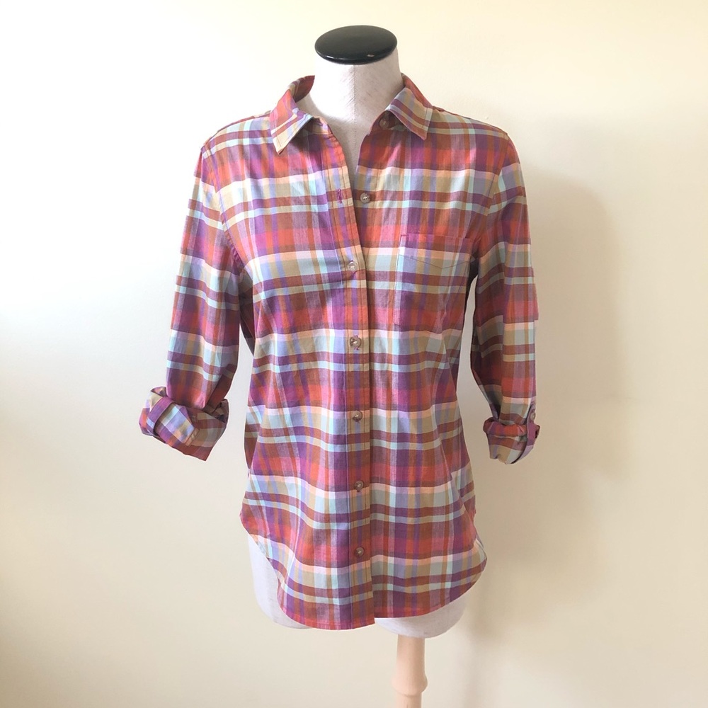 Pendleton Multi Color Plaid Button Down Shirt - image 1